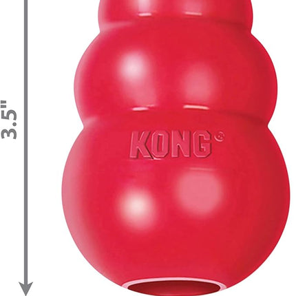 KONG Classic Stuffable Dog Toy - Fetch & Chew Toy for Dogs - Treat-Filling Capabilities & Erratic Bounce for Extended Play Time - Durable Natural Rubber Material - for Medium Dogs
