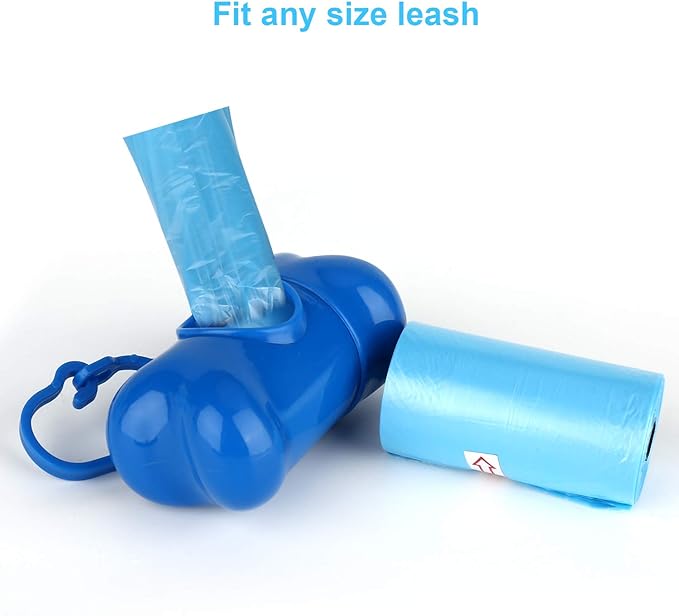 Depets Dog Poop Bag, Extra Thick Doggie Poop Bags with Dispenser and Leash Clip, Leak-Proof Dog Waste Bags, 11.8 × 8.7 in Poop Bags for Dogs Cats, Blue, 160 Count