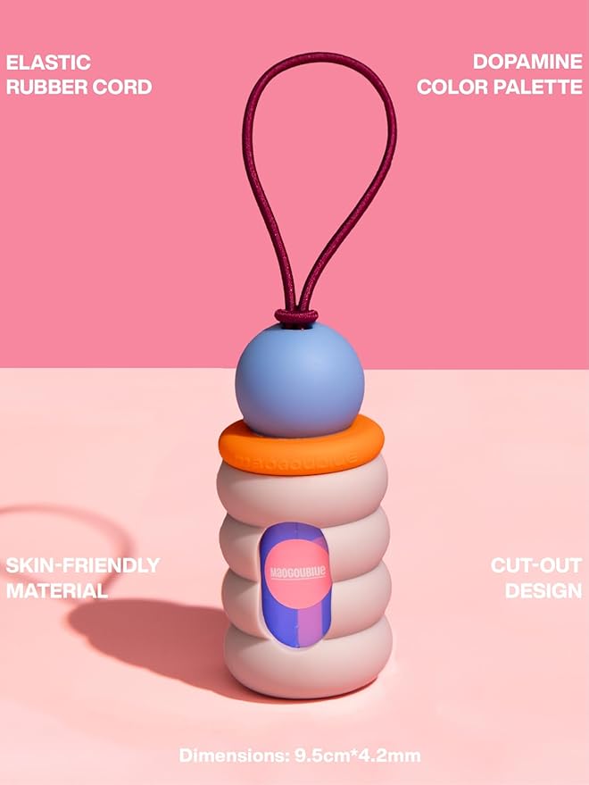 Dog Poop Bags with Dispenser, Leak Proof and Extra Thick Pet Waste Bags for Walking Dog and Cats Litter, 1 Bag Holder and 105 Bags (Caramel)