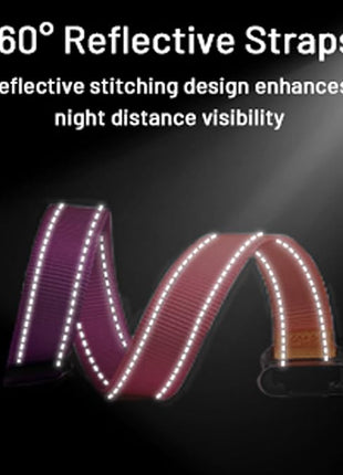 Roses&Poetry Reflective Dog Collar with Gradient Mistyrose, Adjustable Durable Pet Collars for Small Medium Large Dogs (Mistyrose-M)