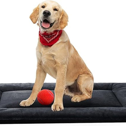 Dog Beds Crate Pad for Dogs Ultra Soft Dog Crate Bed Washable & Anti-Slip Kennel Pad for Dogs Cozy Sleeping Mat (36inch, Dark Gray)