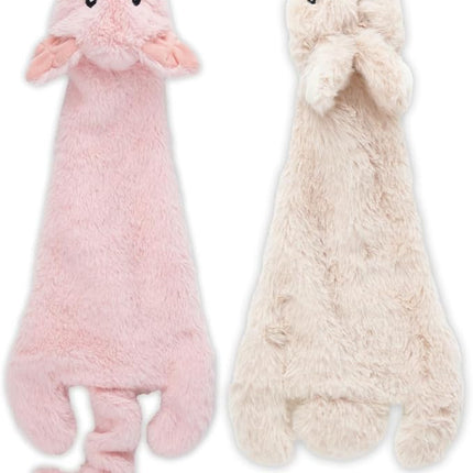 Best Pet Supplies Squeaky Dog Toys with Soft Durable Fabric for Small, Medium and Large Pets Interactive Toy for Indoor Play, Supports Active Biting and Play - Hare, Pig, Medium