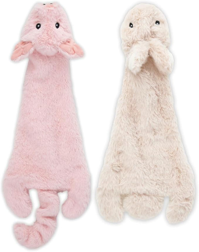 Best Pet Supplies Squeaky Dog Toys with Soft Durable Fabric for Small, Medium and Large Pets Interactive Toy for Indoor Play, Supports Active Biting and Play - Hare, Pig, Medium