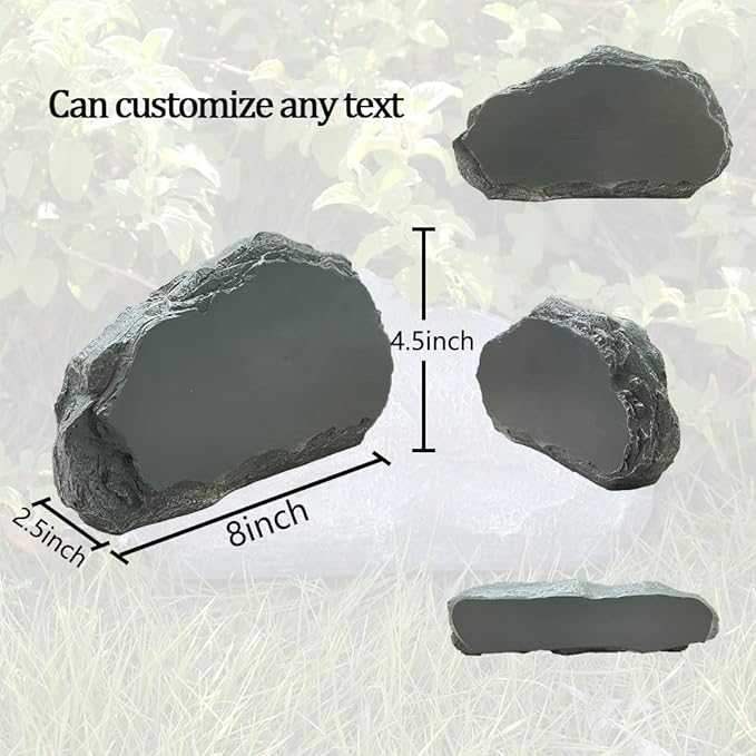 Personalized Pet Memorial Stone, Custom Dog Memorial Stone, Cat Memorial Stone by Waterproof Resin, Dog Loss Gift