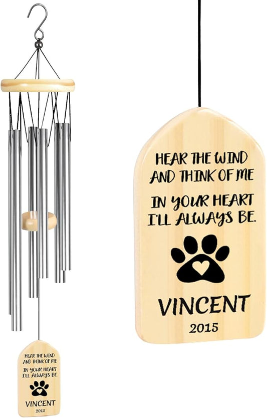 Dog Memorial Gifts, Jocidea Personalized Pet Memorial Wind Chime, Loss of Dog Sympathy Gift, Pet Remembrance Gifts, in Memory of Dog Cat, Loss of Pet - Pet Loss Gift