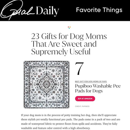 PUPIBOO Washable Pee Pads for Dogs and Cats - Super Absorbent Reusable Puppy Training Pads - 100% Waterproof, Leak-Proof & Non-Slip Whelping Pads for Pet Housebreaking