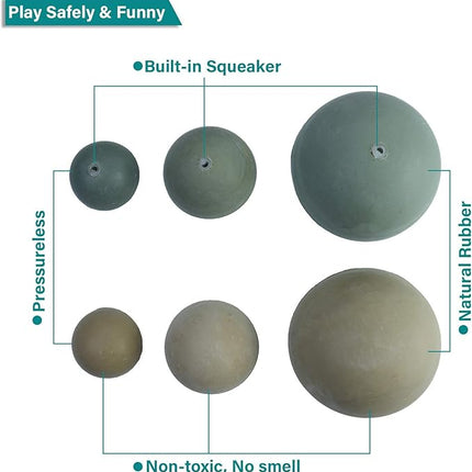 AMA SPORT Squeaky Tennis Balls for Dogs 4 Pack 2.5" Squeaky Tennis Balls for New Puppy Small Medium Dog Toys for Fetch, Exercise, Outdoor Play