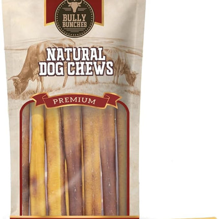 Bully Bunches Premium 6 Inch Thick Odor-Free Bully Sticks for Small & Medium Dogs - Long Lasting Chews for Oral Care- All Natural & Single Ingredient, 100% Beef Dog Treat, Rawhide Free (20 Pk)