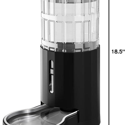 CZPET 2.5 Gallon Dog Water Bowl Dispenser, Automatic Dog and Cat Water Dispenser with Stainless Steel Bowl, Gravity Waterer, Large Capacity, and Quiet Drinking Area for Pets (9.5L,Black)