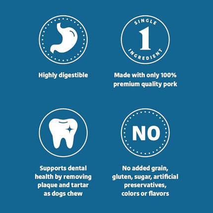 Amazon Brand – Wonder Bound Whole Pig Ears Dog Treats, Pork, 6 ounce, 6 Count (Pack of 1)