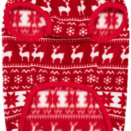 Blueberry Pet Dog Fleece Vest - Soft & Lightweight Ugly Christmas Sweater for Small Dogs, Award Winning Brand, 18" Back, Dog Christmas Sweater, Reindeer & Snowflake