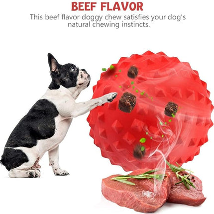 RHL Dog Squeaky Toys for Aggressive chewers Large Breed Balls Interactive Ball Toy Almost Indestructible Tough Durable Stick Medium Small Dogs Puppy Chew with Non-Toxic Natural Rubber