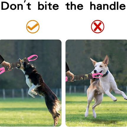 Storystore Dog Tug Toy Dog Training Bite Pillow Jute Bite Toy - Best for Tug of War, Puppy Training Interactive Play - Interactive Toys for Small and Medium Dogs