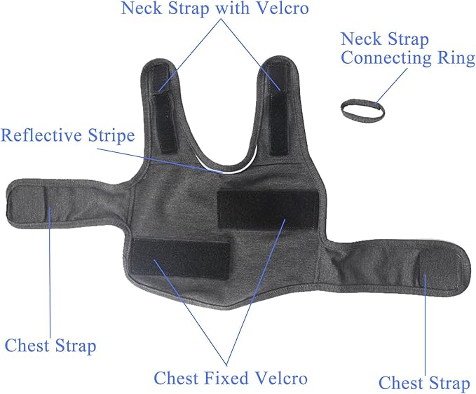 Dog Anxiety Shirt, Jacket Stress Relief Coat, Adjustable Vest for Fireworks, Thunderstorm, Calming Vest Wrap Clothing for Dogs (XS)