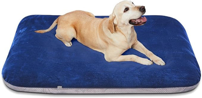 Magic Dog Super Soft Large Dog Bed, 39 Inches Orthopedic Foam Pet Beds with Anti Slip Bottom, Dog Sleeping Mattress with Removable and Washable Cover, Blue L,39'' X 33.5'' X 3.7''