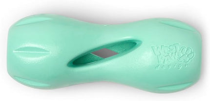 WEST PAW Zogoflex Qwizl Dog Puzzle Treat Toy – Interactive Chewing for Dogs – Dispenses Pet Treats – Brightly-Colored Dog Enrichment Toy for Aggressive Chewers, Fetch, Catch, Small 5.5", Mint
