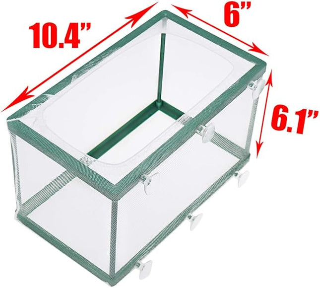 Xiaoyztan Breeder Box for Fish Tank,Aquarium Breeder Box Plastic Frame Baby Fish Tank Separation Breeding Aquarium Spawn Hatchery Isolation with Suction Cups,Pack of 1