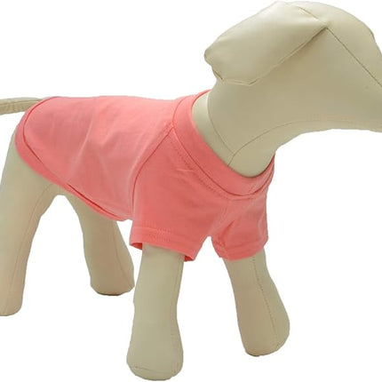 Lovelonglong 2019 Pet Clothing Dog Costumes Basic Blank T-Shirt Tee Shirts for Small Dogs Lotus Pink M
