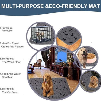 Washable Dog Pee Pads with Free Grooming Gloves,Non Slip Dog Mats with Great Urine Absorption,Reusable Puppy Pee Pads for Whelping,Potty,Training,Playpen