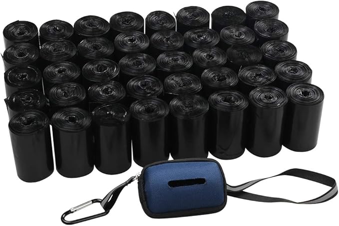 Begale 1400 Counts Dog Waste Bags, Black Pet Poop Bag with Dispenser (40 Rolls)