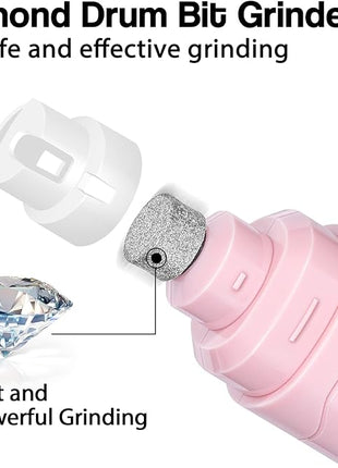 Casfuy Dog Nail Grinder Upgraded - Professional 2-Speed Electric Rechargeable Pet Nail Trimmer Painless Paws Grooming & Smoothing for Small Medium Large Dogs & Cats