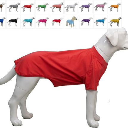 Lovelonglong Pet Clothing Dog Costumes Basic Blank T-Shirt Tee Shirts for Large Dogs Lobster Pink XXXXL