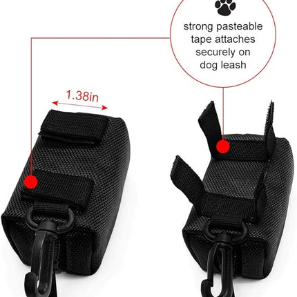 SLOSN 3 Pack Pet Waste Bag Dispenser with Zippered Portable Dog Poop Bag Holder, Great Accessory for Walking, Running with Dog (RoseRed Green Black)