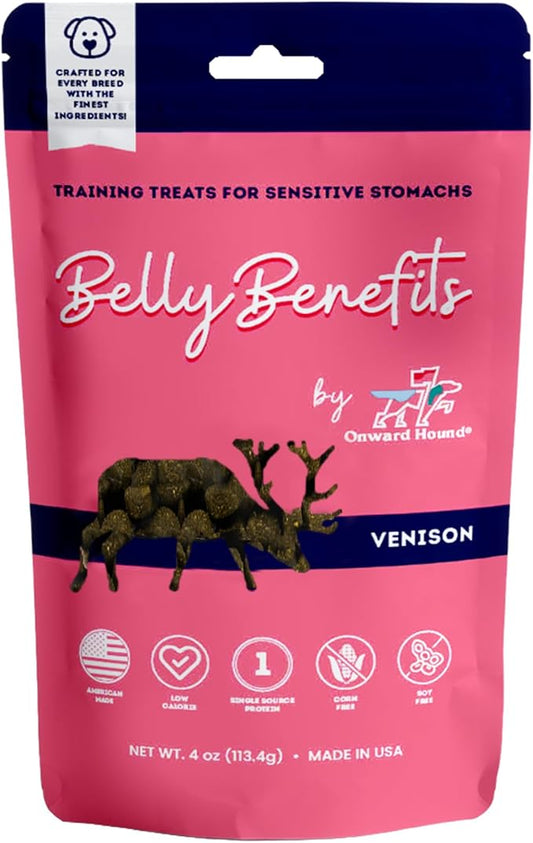 Training Treats for Dogs - Soft Venison - Low Calorie Dog Training Treats for Sensitive Stomachs with Single Source Premium Protein, Corn Free, & Soy Free Formula - 4 oz