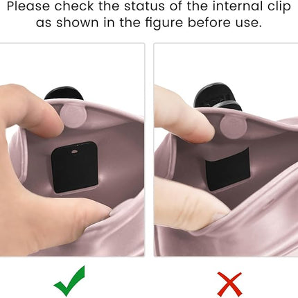 AUDWUD Silicone Dog Treat Pouch,With Dog Training Clicker,Clip on Portable Training Container,Convenient Magnetic Buckle Closing and Upgraded Waist Clip for Enhanced Stability