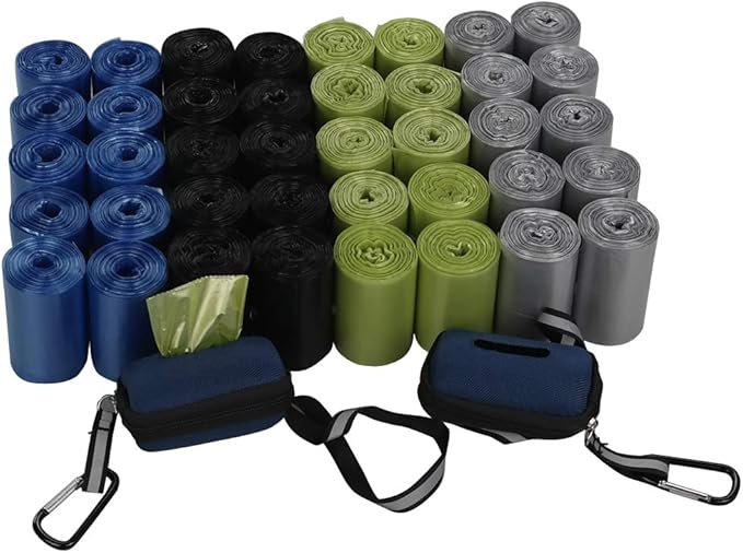Obstnny 1400 Dog Waste Bags With 1 Free Dispensers, Colored Poop Bags