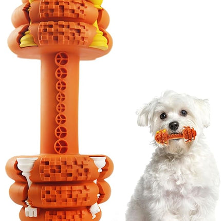 Dog Chew Toys for Aggressive Chewers,Food Grade Non-Toxic Dental Pet Toy,Tough Durable Indestructible Dog Toys for XSmall Dogs.Orange（5IB-8IB）