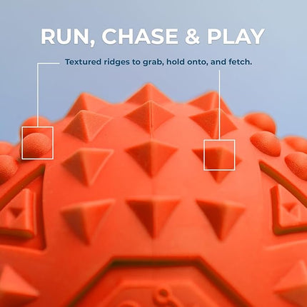 Best Pet Supplies Squeaky Dog Toys with Soft Durable Fabric for Small, Medium and Large Pets Interactive Toy for Indoor Play, Supports Active Biting and Play - Orange (L:3.5")