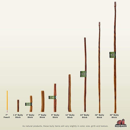 Redbarn Pet Products 9" Bully Sticks for Dogs, Pack of 50