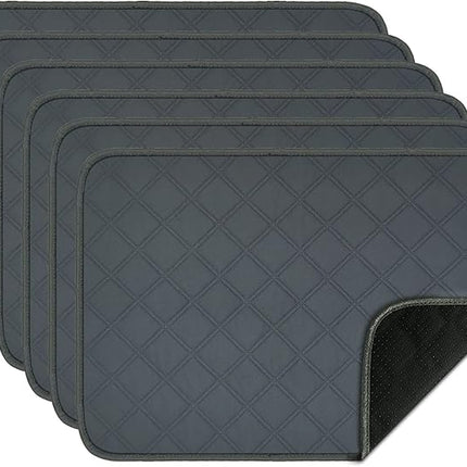 RIOUSSI Washable Pee Pads for Dogs, Reusable, Absorbent, Leakproof, Non Slip Pet Puppy Pads for Potty Training. Dark Gray, 20x28 Inch(6pack)