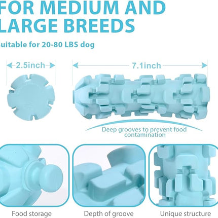 Freezable Dog Toy with 8 - Hour Cooling - Durable Chew Proof Puzzle Feeder for Large Dogs, Portable Outdoor Camping Accessories