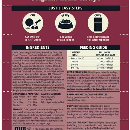 Redbarn 4lb. Lamb Roll for Dogs (8-Count)