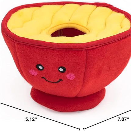 ZippyPaws Burrow- Interactive Dog & Puppy Toys for Boredom, Stimulating Pet Products to Keep Them Busy, Hide & Seek Plush Dog Puzzle, Enrichment Squeaky Toy, for Small & Medium Dogs- Ramen Bowl