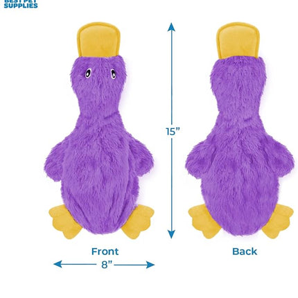 Best Pet Supplies Squeaky Dog Toys with Soft Durable Fabric for Small, Medium and Large Pets Interactive Toy for Indoor Play, Supports Active Biting and Play - Purple