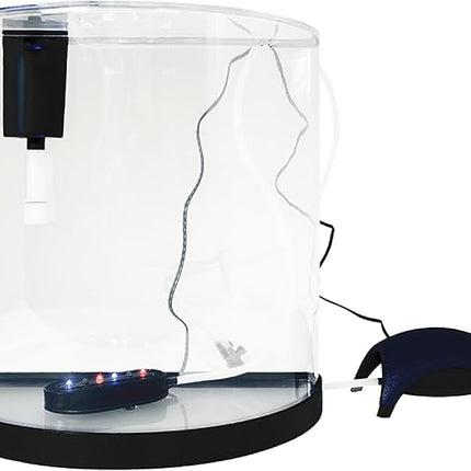 Tetra 3 Gallon Small Fish Tank, Aquarium Starter Kit, with Filter, Air pump, & Color Changing Light, Half Moon shape, for Gold Fish & Betta