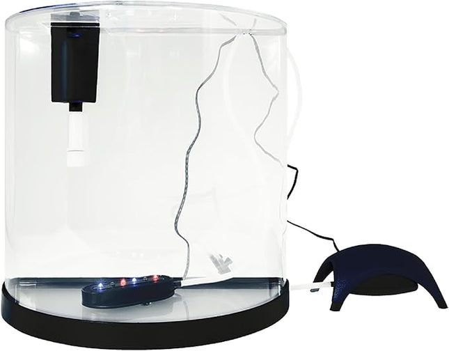 Tetra 3 Gallon Small Fish Tank, Aquarium Starter Kit, with Filter, Air pump, & Color Changing Light, Half Moon shape, for Gold Fish & Betta