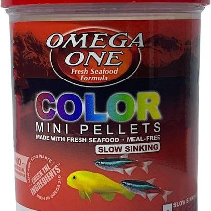 Omega One Color Mini Pellets, Sinking, 3.5 oz