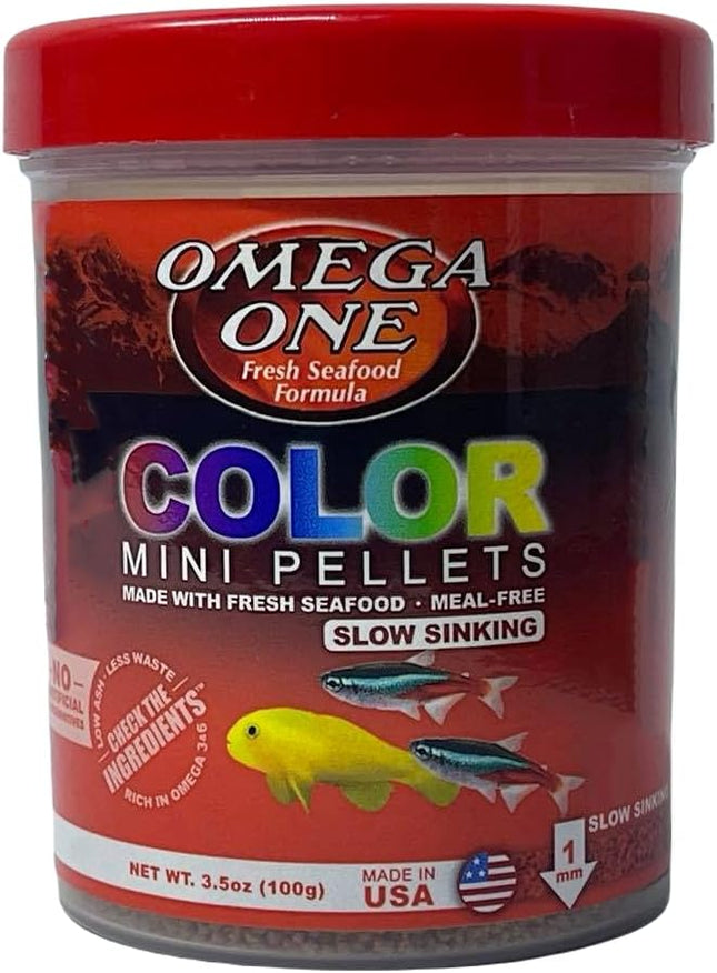 Omega One Color Mini Pellets, Sinking, 3.5 oz
