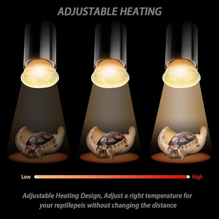 6-Pack 25W UVA Bulbs, Light Turtle Heat Lamp for Reptiles and Amphibian Tanks, Terrariums and Cages, Fit E26 Heat Reptile Lamp,Works with Various Lamp Fixtures