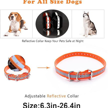 Dog Collar Strap for Most of Electronic Training Shock Collar Receivers-Adjustable Durable Waterproof Odorless 3/4 Inch Collar Replacement for Barking Fence-Pet TPU Collar Strap