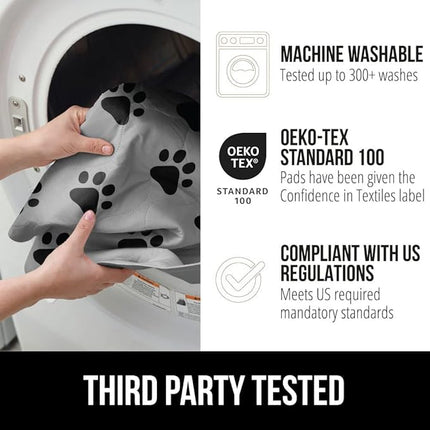 GORILLA GRIP Washable Puppy Pads, 40x26 Pack of 2, Slip Resistant Dog Crate Mat, Waterproof Cloth Pee Pad for Training Puppies in Playpen, Reusable Pet Incontinence Blanket, Protects Sofa, Furniture