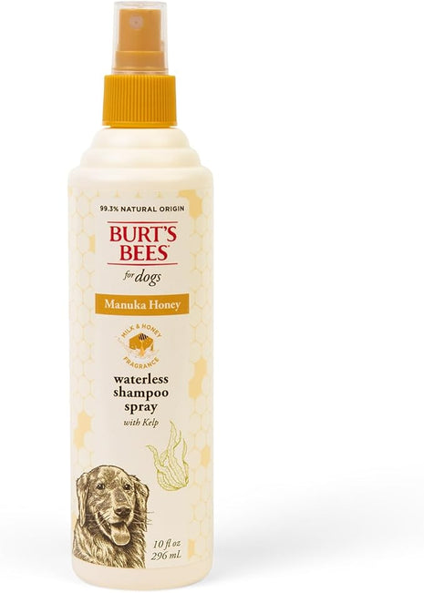 Burt’s Bees Manuka Honey Waterless Shampoo Spray for Dogs with Kelp, 10 Fl Oz