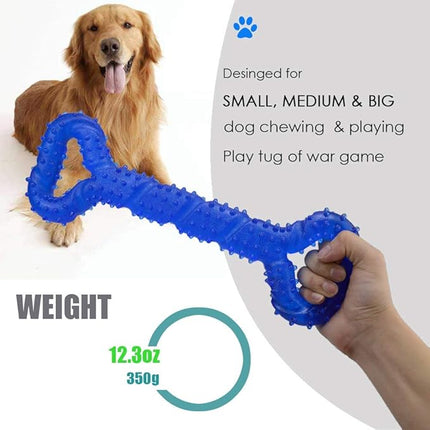 Durable Dog Chew Toys 13 Inch Bone Shape Extra Large Dog Toys with Convex Design Strong Tug Toy for Aggressive Chewers Medium and Large Dogs Tooth Cleaning