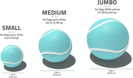 Playology Dog Toys | Squeaky Chew Ball - Bouncy Durable Floating Fetch Ball for Dogs, Value 2-Pack | Medium Peanut Butter Scented Toy - Easy to Clean and Made from Non Toxic Materials