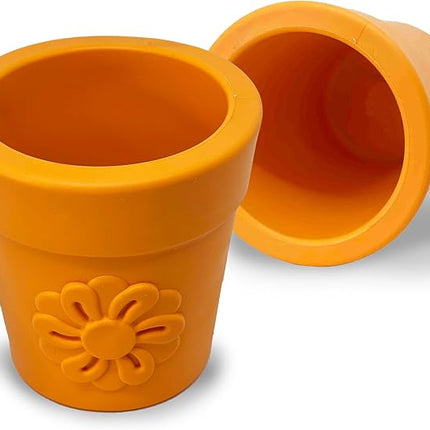 SodaPup Flower Pot – Durable Dog Treat Dispenser & Chew Toy Made in USA from Non-Toxic, Pet Safe, Food Safe Rubber Material for Mental Stimulation, Problem Chewing, Calming Nerves, & More