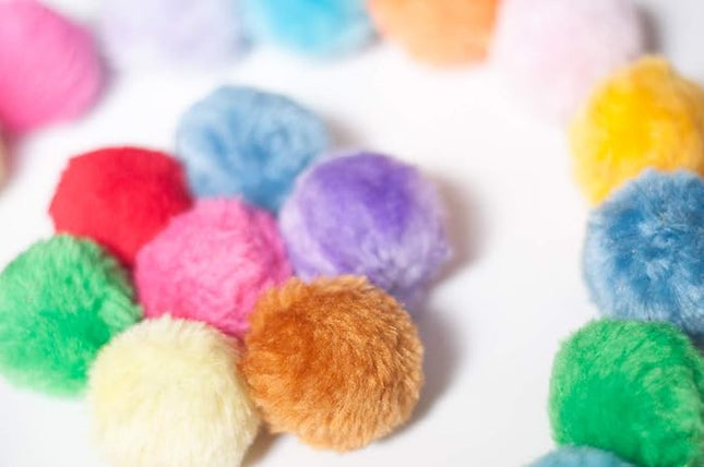 Fashion's Talk Cat Toys Furry Rattle Ball for Kitty 6 Pack